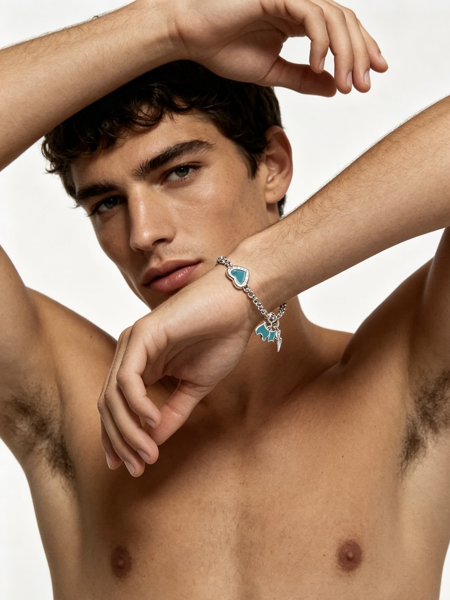 Tiffany & Co. Blue Enamel Heart Bracelet